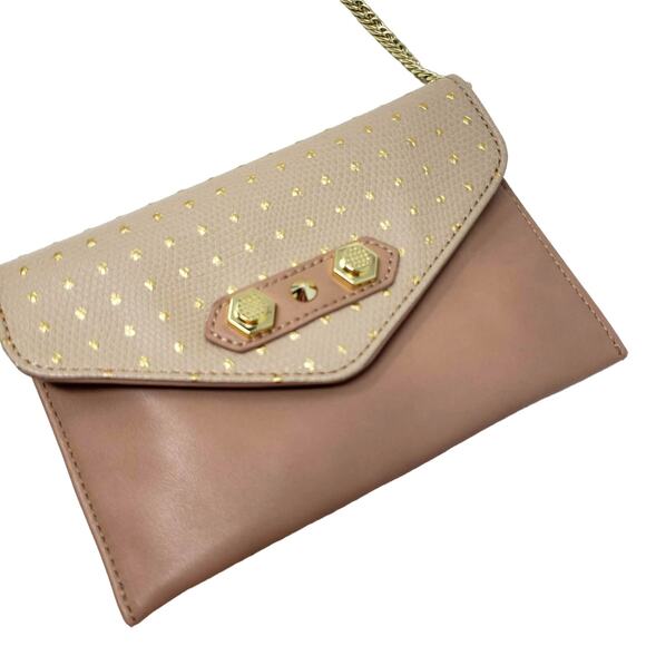 Danielle Nicole Leather Gold Studded Crossbody Bag - Picture 1 of 6
